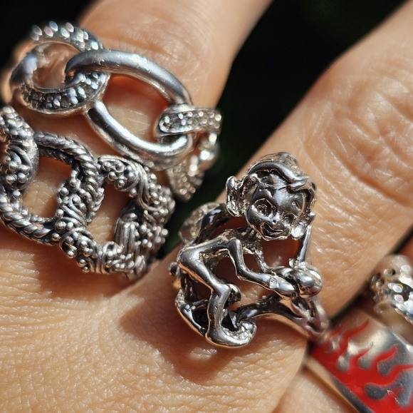 Elf Motif Ring 925 - Picture 2 of 3